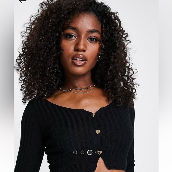 ASOS Crop Top Heart buttons - Picture 1 of 2